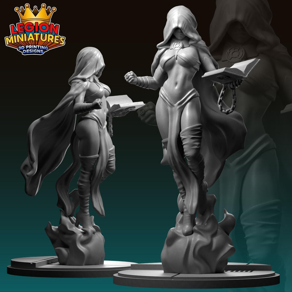 3D Printed Miniature Lyssa - MCP Style Resin Miniature Basing Topper 32mm Scale