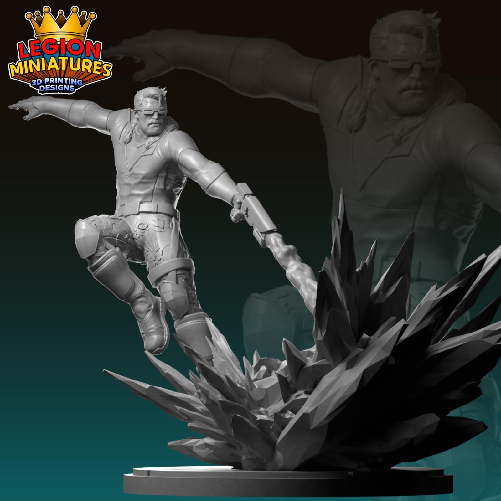 3D Printed Miniature | Absolute Zero Cold Themed Resin Miniature Basing Topper