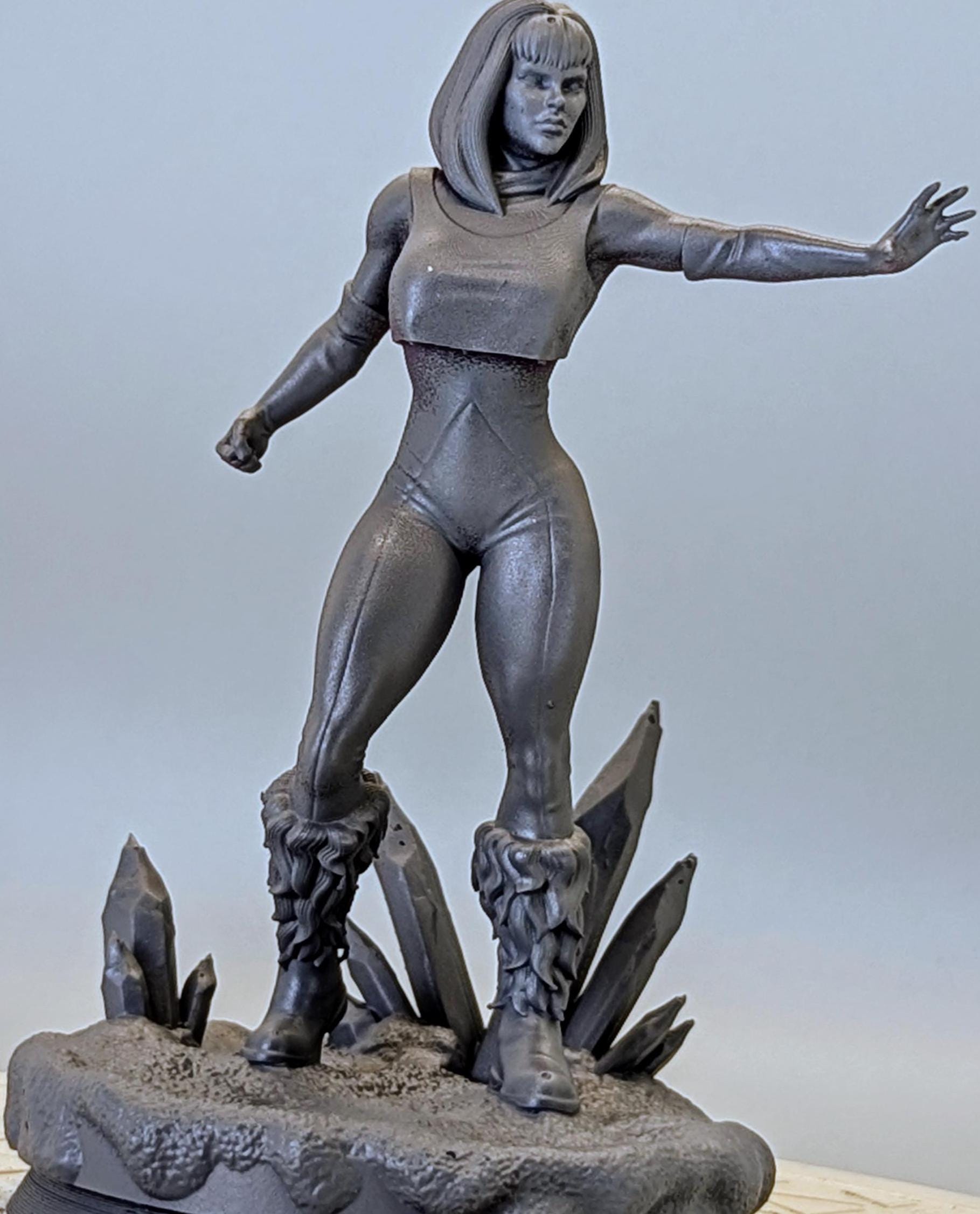 3D Printed Miniature - She's As Cold As Ice Resin Miniature | MCP Style Print 32mm-75mm