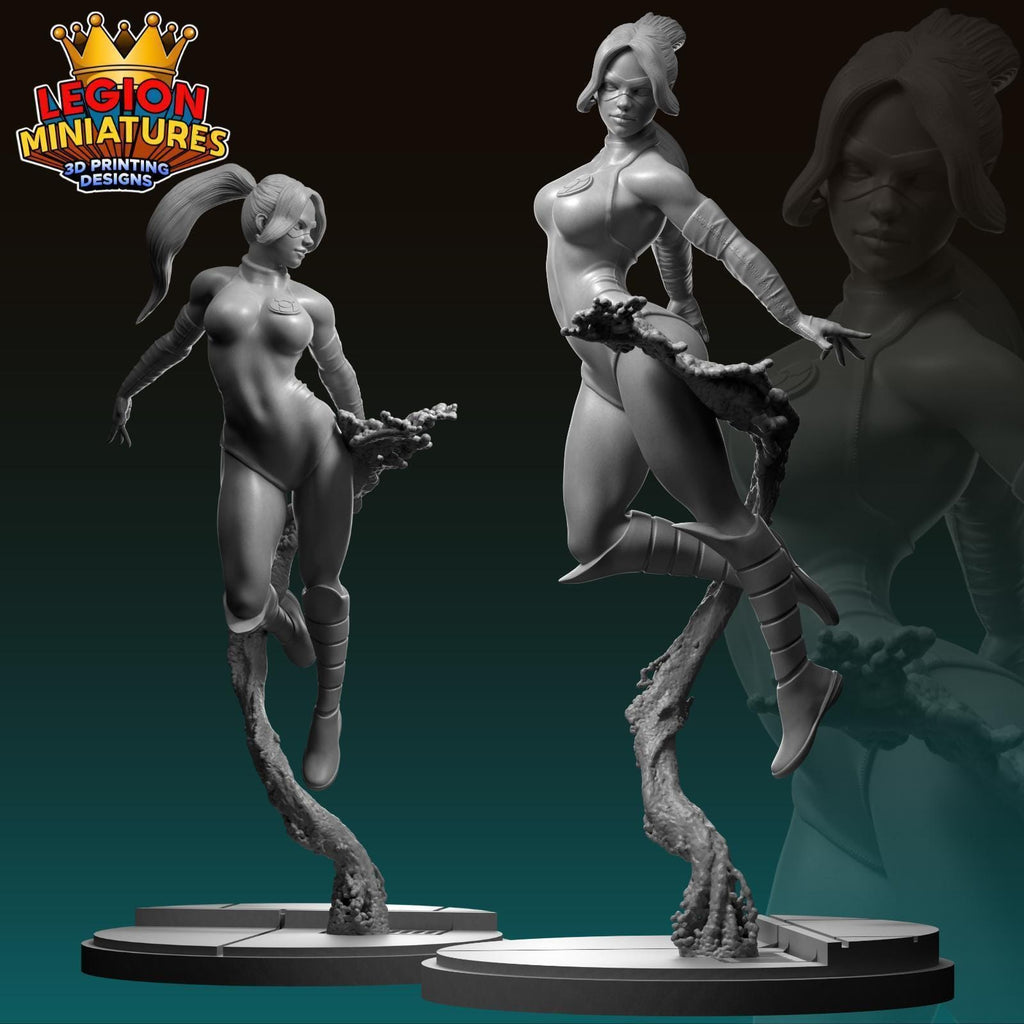 3D Printed Miniature Laira - MCP Style Resin Miniature Basing Topper 32mm-75mm