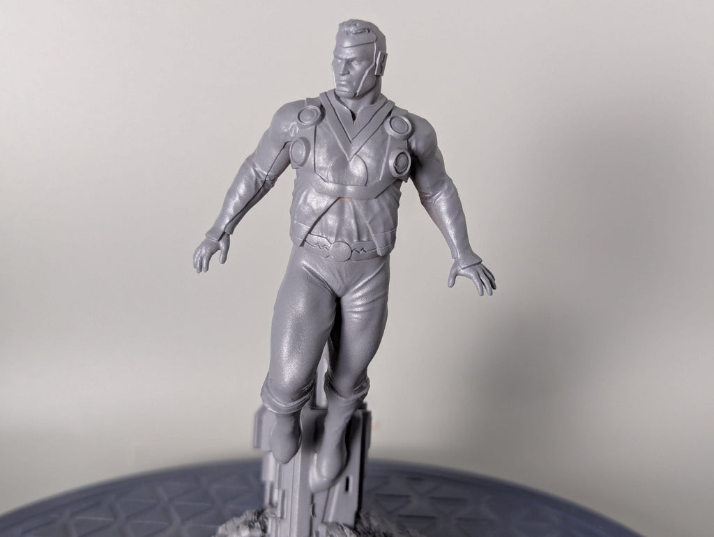 3D Printed Miniature Cosmic Boy Figure - MCP Style 32mm to 75mm Scale Model
