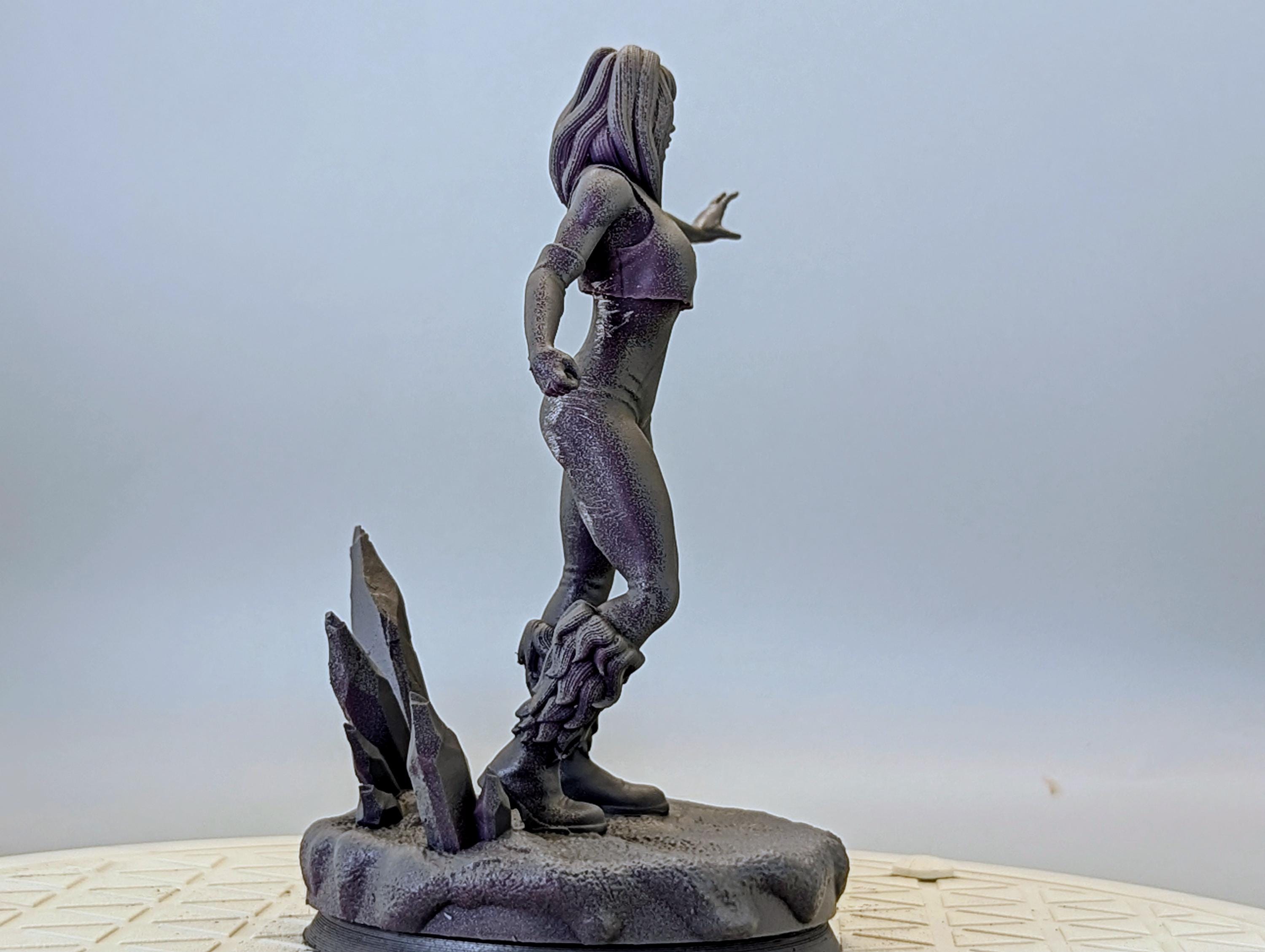 3D Printed Miniature She's As Cold As Ice - MCP Style Resin Terrain Topper 32mm-75mm