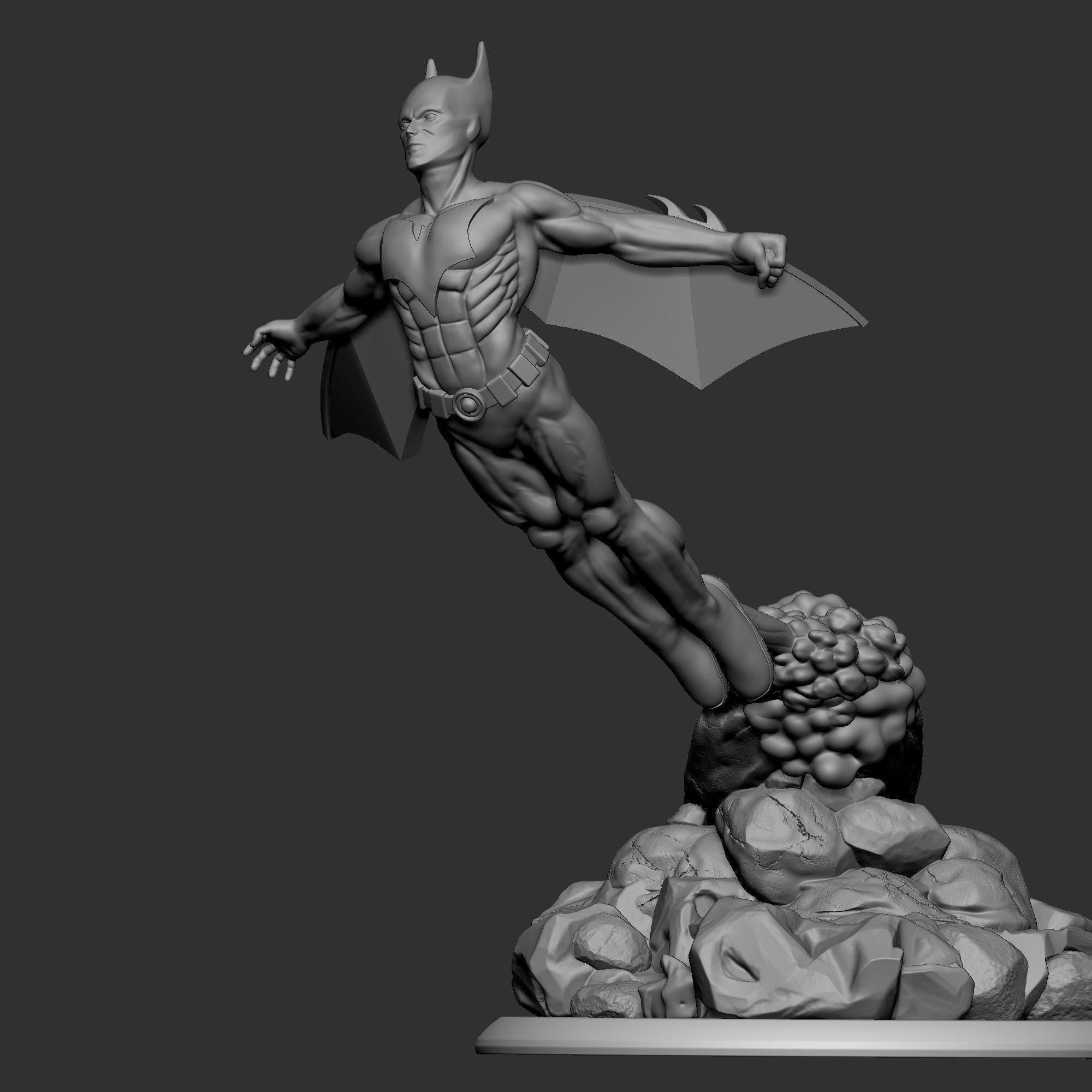 Future Bat 3D Print - MCP Style Resin Miniature Basing Topper for Tabletop Gaming