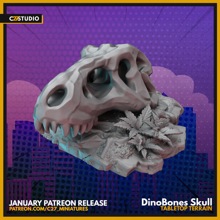 Dino Skull Tabletop Terrain S03