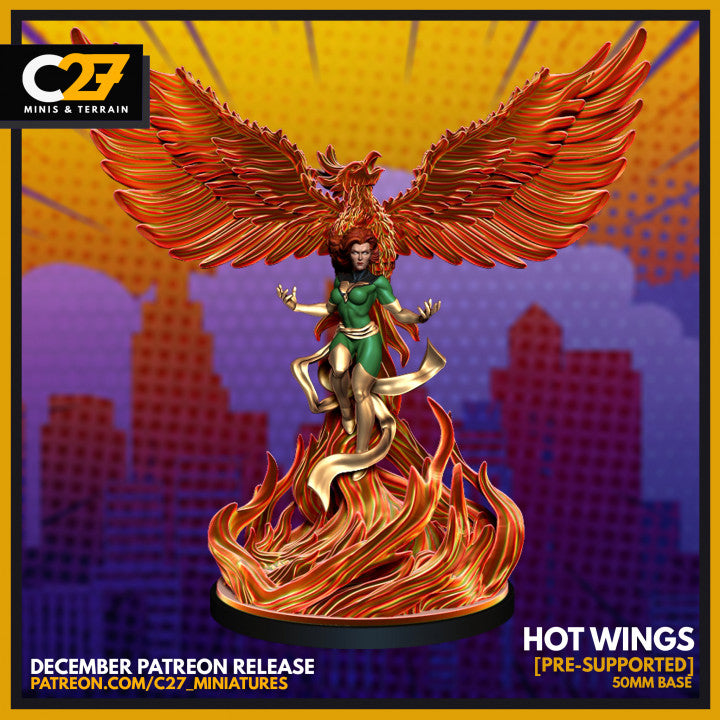 Hot Wings on 50mm Base