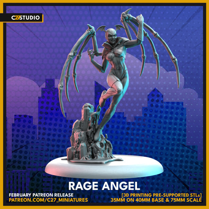 Rage Angel (35mm Scale on 40mm Base and 75mm Scale)