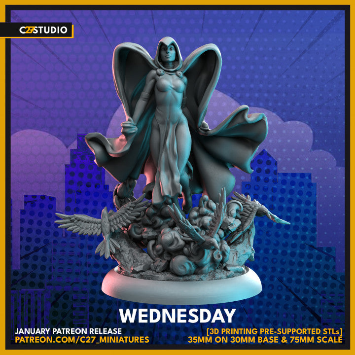 Wednesday (35mm Scale on 30mm Base and 75mm Scale)
