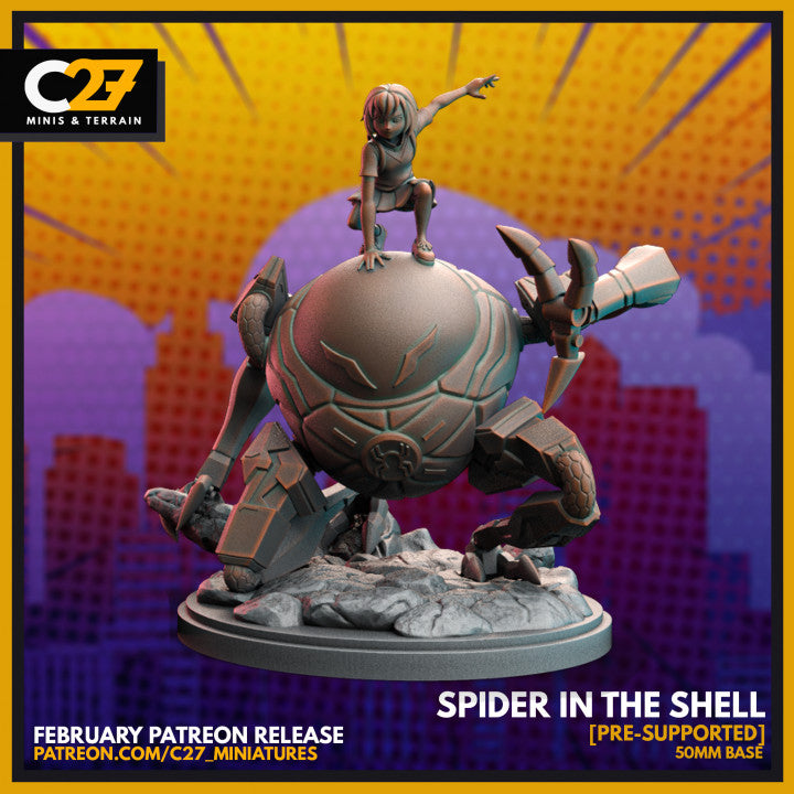 Spider in the Shell on 50mm Base