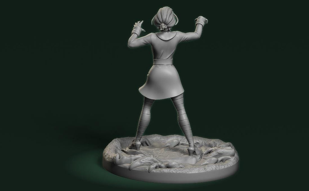 Salem Girl Miniature - 3D Printed Resin Model | MCP Style Tabletop Figure
