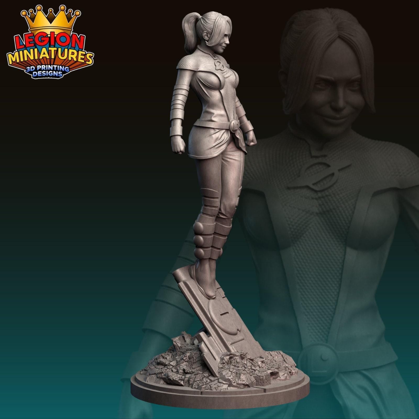 3D Printed Miniature - Saturnine Resin Model | MCP Style 32mm to 75mm Scale