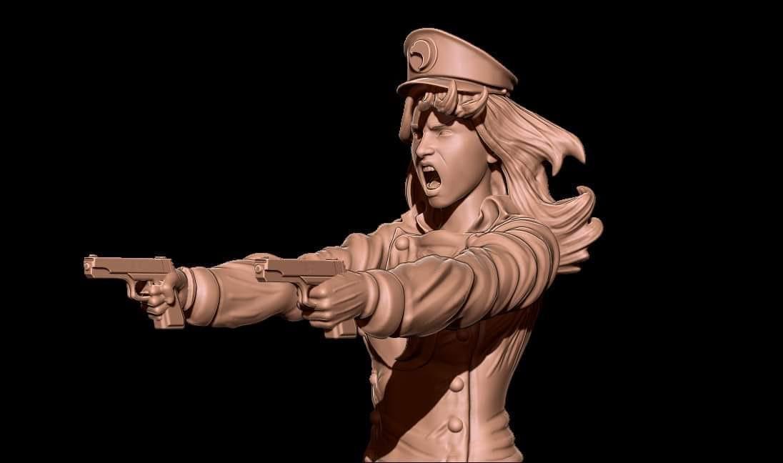 Black Hawk Lady 3D Print – Resin Miniature MCP Style Model for Tabletop Gaming