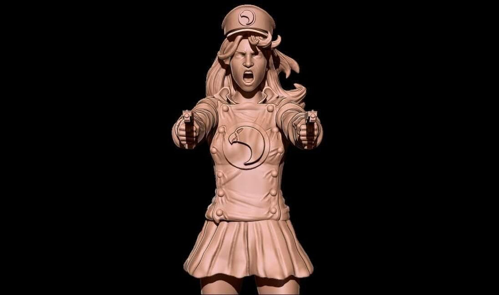 Black Hawk Lady 3D Print – Resin Miniature MCP Style Model for Tabletop Gaming