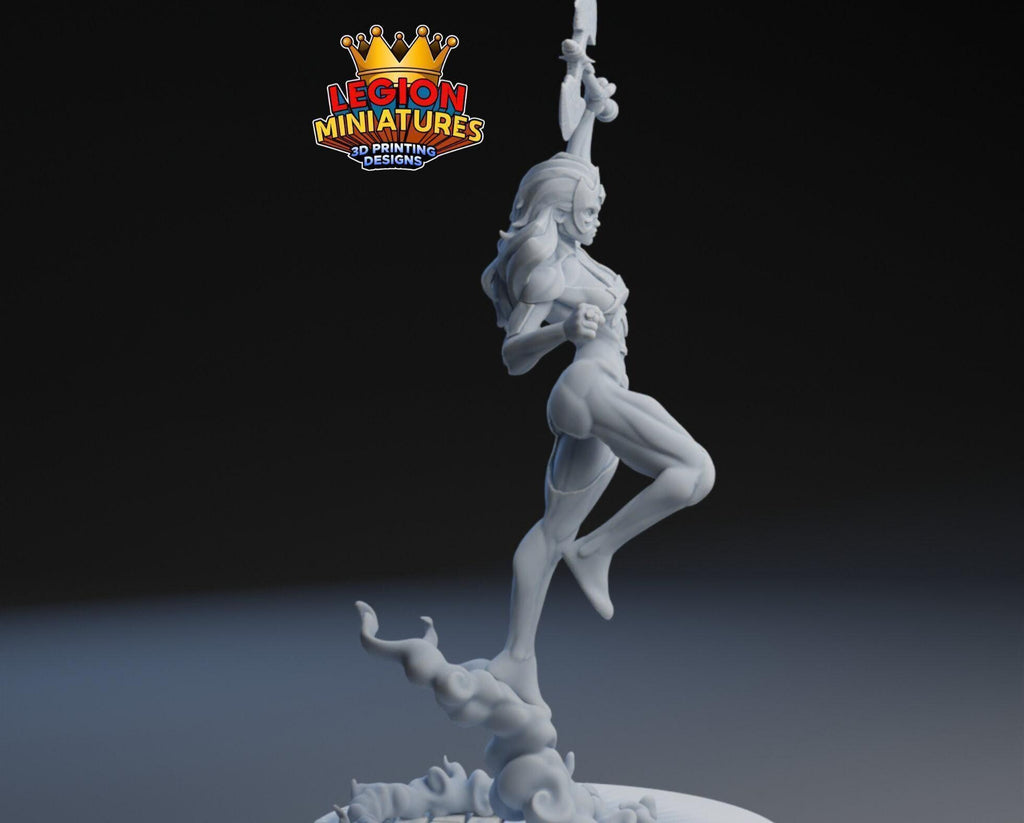 3D Printed Miniature | Magenta Hardlight Resin Miniature MCP Style Figure