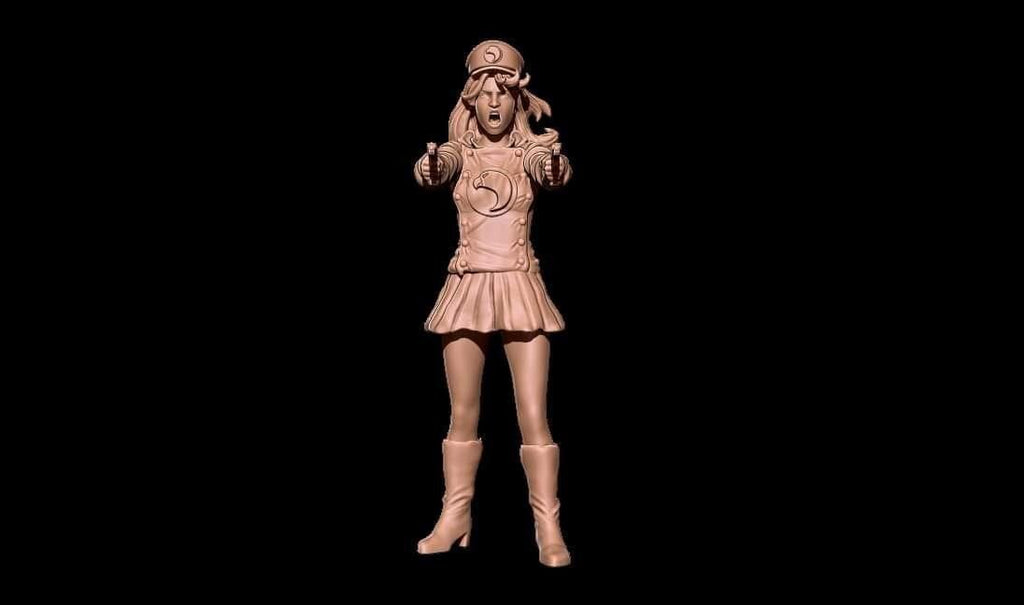Black Hawk Lady 3D Print – Resin Miniature MCP Style Model for Tabletop Gaming